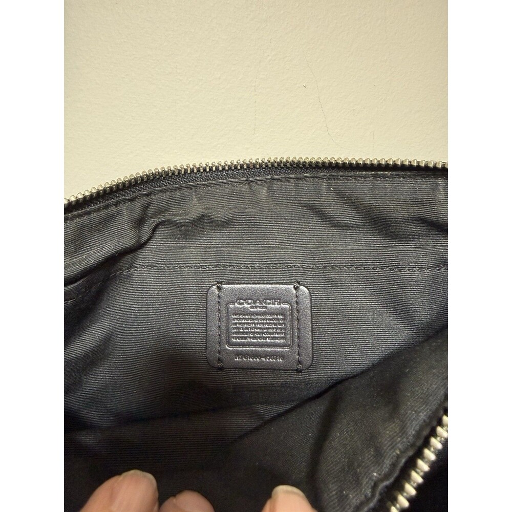 Coach Signature Logo East/West Crossbody Black - Picture 7 of 8